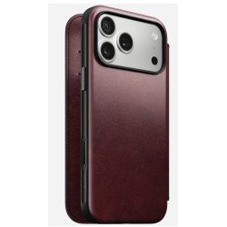 Nomad Modern Leather Folio coque de protection pour téléphones portables 16 cm (6.3") Housse Bourgogne