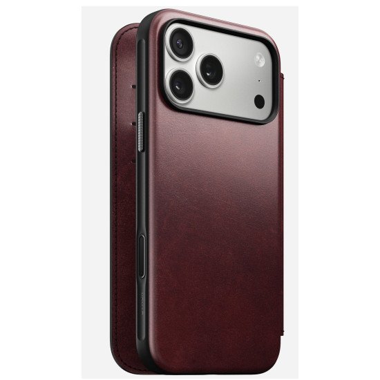 Nomad Modern Leather Folio coque de protection pour téléphones portables 16 cm (6.3") Housse Bourgogne