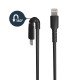 StarTech.com Câble USB-A vers Lightning Noir Robuste 1m - Câble de Charge/Synchronisation de Type A vers Lightning en Fibre Aramide - iPad/iPhone 12 - Certifié Apple MFi