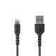 StarTech.com Câble USB-A vers Lightning Noir Robuste 1m - Câble de Charge/Synchronisation de Type A vers Lightning en Fibre Aramide - iPad/iPhone 12 - Certifié Apple MFi