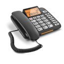 Gigaset DL 580 Téléphone analogique Identification de l'appelant Noir