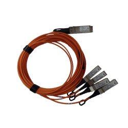 HPE Q9S66A câble de fibre optique 5 m QSFP+ 4x SFP+ Orange