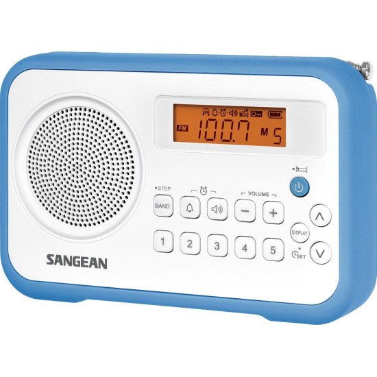 Sangean Traveller 180 Portable Bleu, Blanc Sangean Traveller 180 Portable Bleu, Blanc