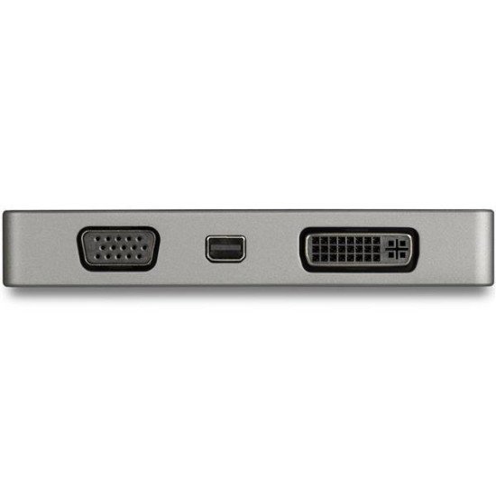 StarTech.com Adaptateur multiport AV numérique - Sorties vidéo VGA, DVI, HDMI, mDP - PD 85 W