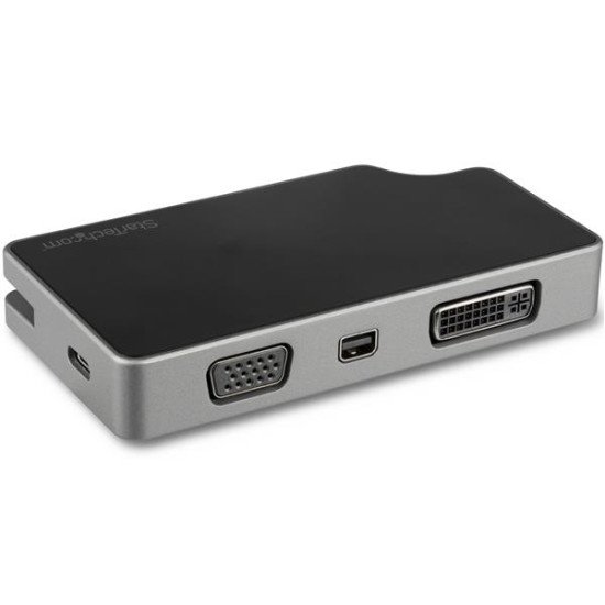 StarTech.com Adaptateur multiport AV numérique - Sorties vidéo VGA, DVI, HDMI, mDP - PD 85 W