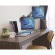 Manhattan Support mural double pour TV/moniteurs (Bras articulé à vérin à gaz), écrans 17" à 32", Compatibilité VESA : 75x75 et 100x100 mm (vérifiez les dimensions des quatre trous de fixation à l'arrière), charge max. 8 kg par écran, noir