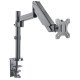 Manhattan Support de bureau TV/moniteur (Bras articulé à vérin à gaz), écrans 13"–27", pince ou passe-câble, Compatibilité VESA : 75x75 et 100x100 mm (vérifiez les dimensions des quatre trous de fixation à l'arrière), charge max. 8 kg