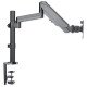 Manhattan Support de bureau TV/moniteur (Bras articulé à vérin à gaz), écrans 13"–27", pince ou passe-câble, Compatibilité VESA : 75x75 et 100x100 mm (vérifiez les dimensions des quatre trous de fixation à l'arrière), charge max. 8 kg