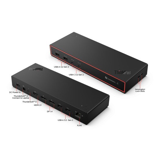 Lenovo TP TBT4 Dock G2 7000 - EU Station d'accueil Thunderbolt 4 Noir
