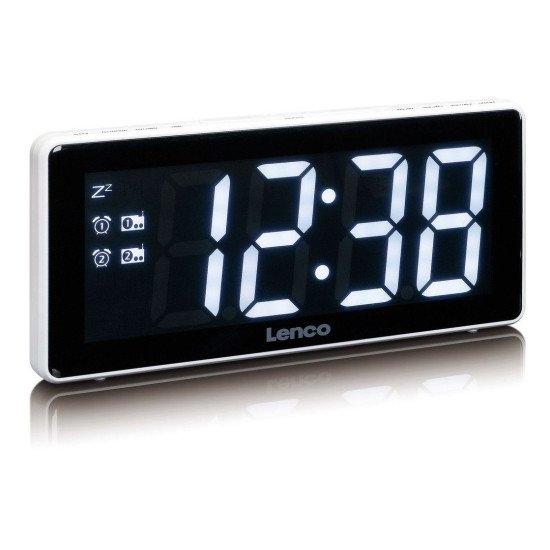 Lenco CR-30 Horloge Analogique Blanc