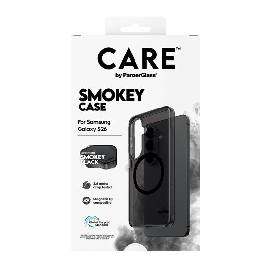 PanzerGlass CARE™ by ® Urban Explorer Case Smokey w. Black Qi Samsung Galaxy S26 coque de protection pour téléphones portables Housse Noir