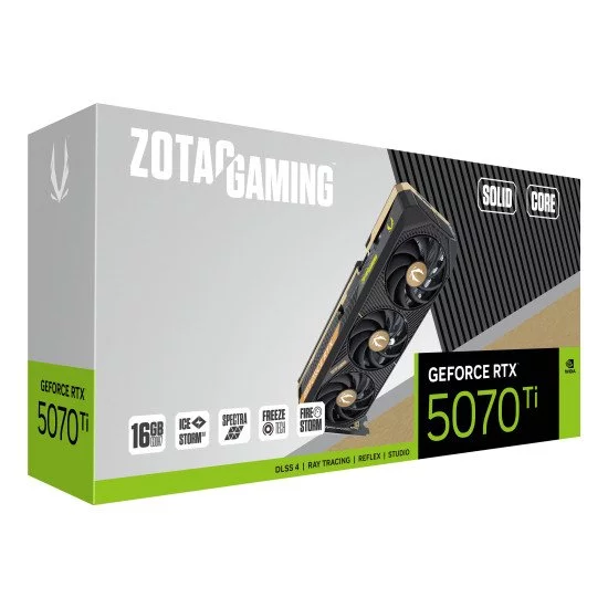 Zotac GAMING GeForce RTX 5070 Ti SOLID CORE NVIDIA 16 Go GDDR7 Zotac GAMING GeForce RTX 5070 Ti SOLID CORE NVIDIA 16 Go GDDR7