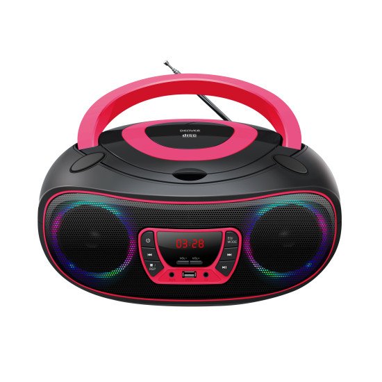 Denver TCL-212BT PINK Lecteur de CD Lecteur CD portable Noir, Rose