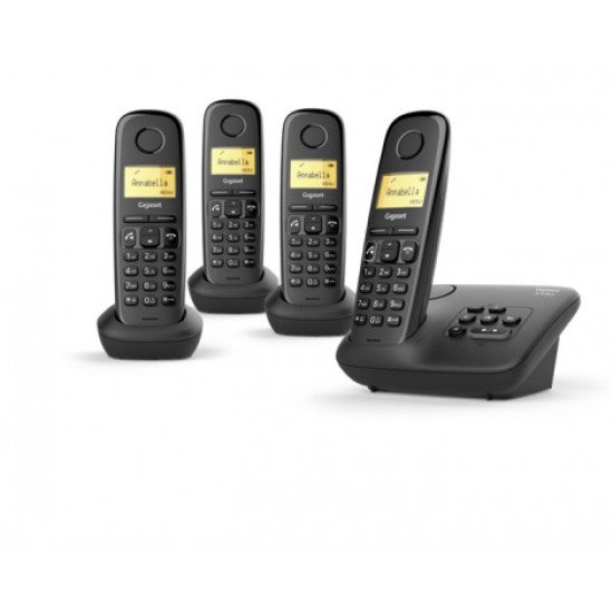 Gigaset A270A Quattro Téléphone analog/dect Identification de l'appelant Noir
