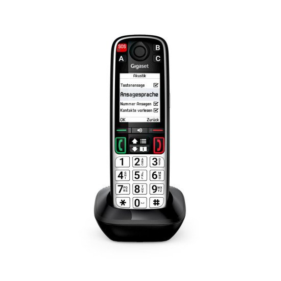 Gigaset EASY 500HX Téléphone analog/dect Identification de l'appelant Noir, Argent