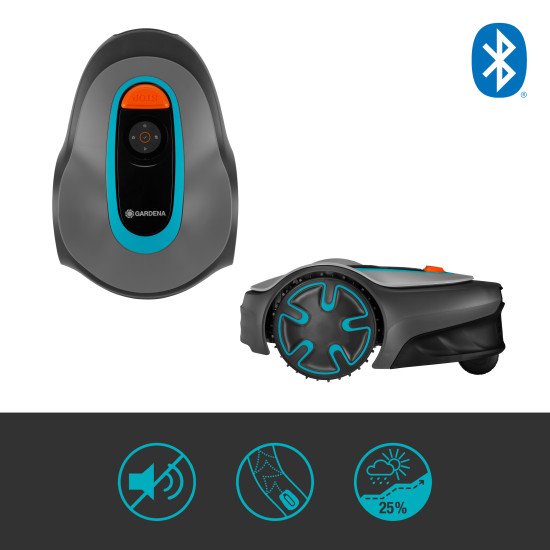 Gardena SILENO minimo Tondeuse à gazon robot Batterie Noir, Bleu, Gris
