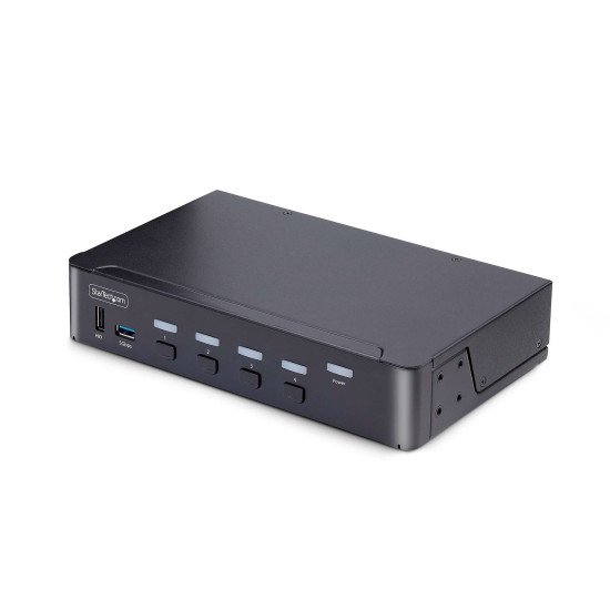 StarTech.com Switch KVM DisplayPort 4 Ports - 8K 60H/4K 144Hz, Écran Unique, DisplayPort 1.4, 2 Ports USB 3.0, 4x USB 2.0 HID, Commutateur KVM, Commutation par Bouton-Poussoir, Conforme TAA - Indépendant de l'OS StarTech.com Switch KVM DisplayPort 4 Ports - 8K 60H/4K 144Hz, Écran Unique, DisplayPort 1.4, 2 Ports USB 3.0, 4x USB 2.0 HID, Commutateur KVM, Commutation par Bouton-Poussoir, Conforme TAA - Indépendant de l'OS