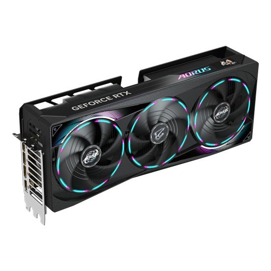 GIGABYTE AORUS GeForce RTX 5080 MASTER 16G Carte Graphique - 16GB GDDR7, 256 bits, PCI-E 5.0, 2805MHz Core Clock, 3 x DisplayPort, 1 x HDMI, GV-N5080AORUS M-16GD