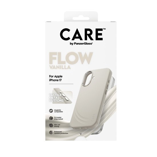 PanzerGlass CARE by ® FLOW Case Vanilla w. MagSafe iPhone 17 coque de protection pour téléphones portables 16 cm (6.3") Housse Beige