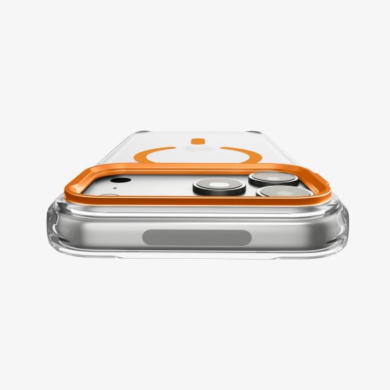 Spigen Ultra Hybrid Optik S (Mag Fit) coque de protection pour téléphones portables 16 cm (6.3") Housse Transparent, Orange