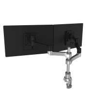 R-Go Tools R-Go Zepher 4 C2, Circular Bras Double Ecran, fixation bureau, Adjustable, 0-8 kg, Noir-Argent, Faible Empreinte Carbone R-Go Tools R-Go Zepher 4 C2, Circular Bras Double Ecran, fixation bureau, Adjustable, 0-8 kg, Noir-Argent, Faible Empreinte Carbone