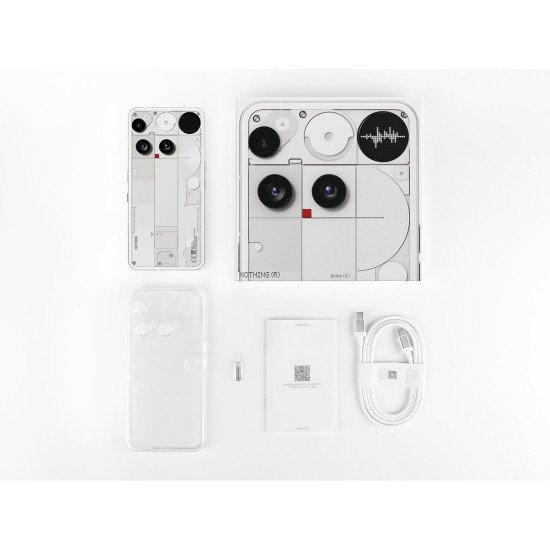 Nothing Phone (3) 16,9 cm (6.67") Double SIM Android 15 5G 12 Go 256 Go 5150 mAh Blanc