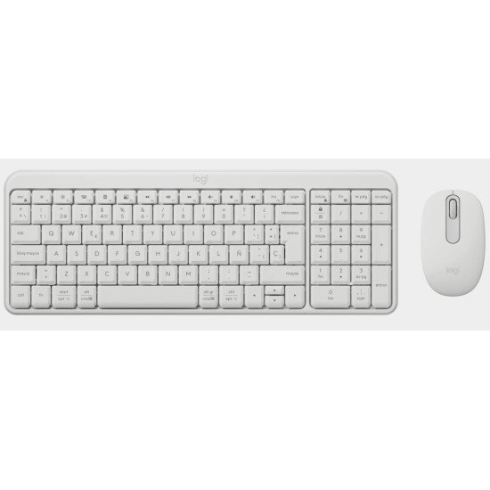 Logitech MK250 Combo clavier Souris incluse Universel RF sans fil + Bluetooth QWERTY Espagnole Blanc
