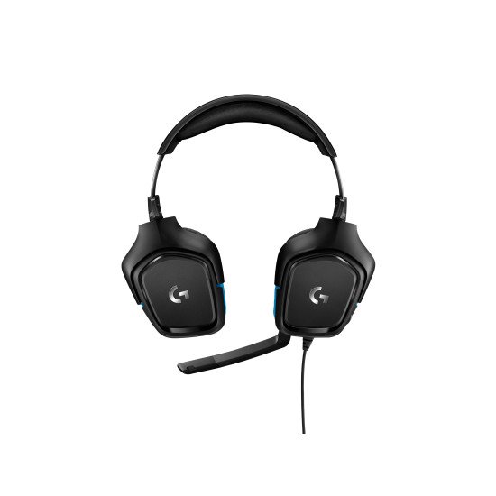 Logitech G G432 Casque Arceau Noir, Bleu