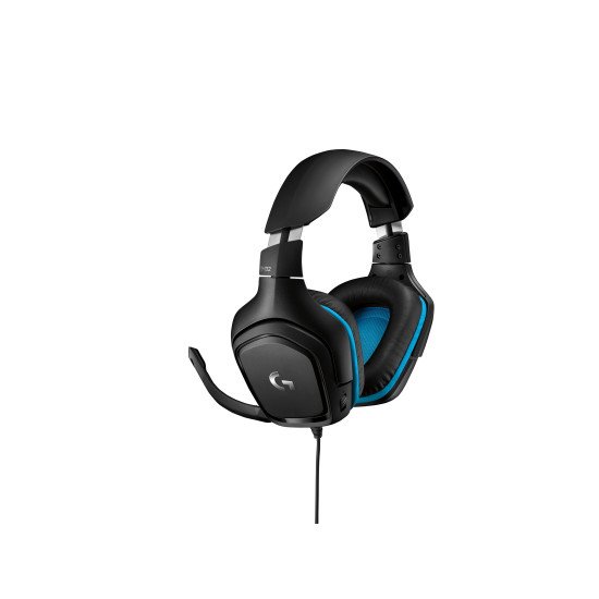 Logitech G G432 Casque Arceau Noir, Bleu