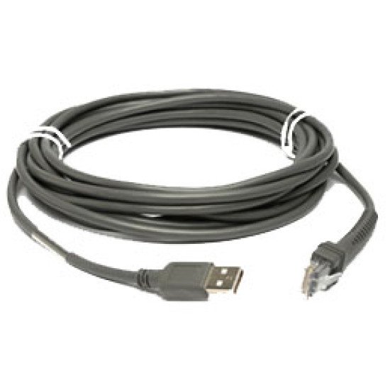 Zebra USB Cable: Series A câble USB 4,5 m USB A Gris