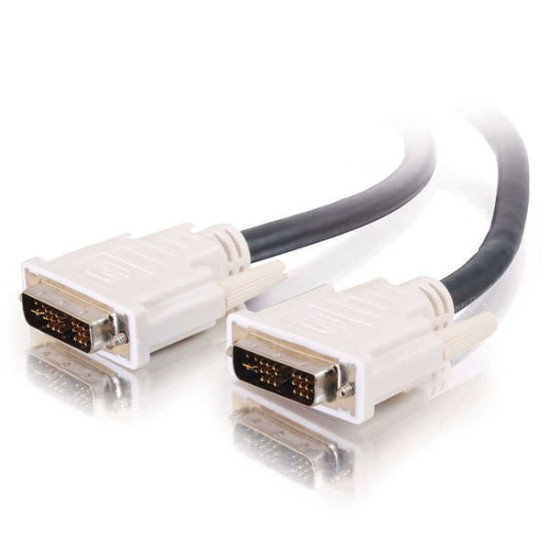 C2G 81201 câble DVI 3 m DVI-I Noir, Blanc