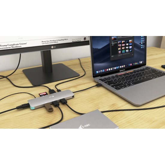 i-tec Metal USB-C Nano Docking Station 4K HDMI LAN + Power Delivery 100 W