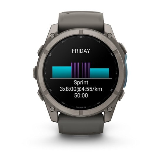 Garmin fēnix 9 3,56 cm (1.4") AMOLED 51 mm Numérique 454 x 454 pixels Écran tactile Titane Wifi GPS (satellite)