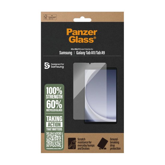 PanzerGlass ® Screen Protector Samsung Galaxy Tab A11 | Tab A9 | Ultra-Wide Fit Protection d'écran transparent 1 pièce(s)