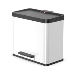 Hailo ÖKO DUO PLUS L 26 L Rectangulaire Acier inoxydable Noir, Blanc