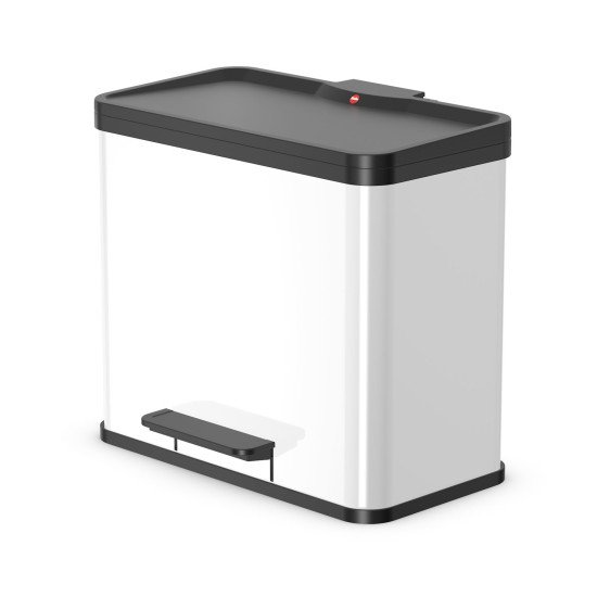 Hailo ÖKO DUO PLUS L 26 L Rectangulaire Acier inoxydable Noir, Blanc