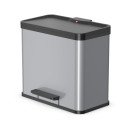 Hailo ÖKO DUO PLUS L 26 L Rectangulaire Acier inoxydable Noir, Argent