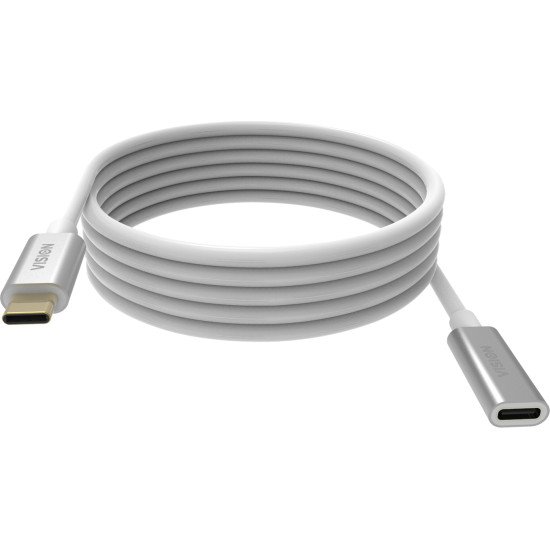 Vision TC 2MUSBCEXT câble USB 2 m 3.2 Gen 2 (3.1 Gen 2) USB C Blanc