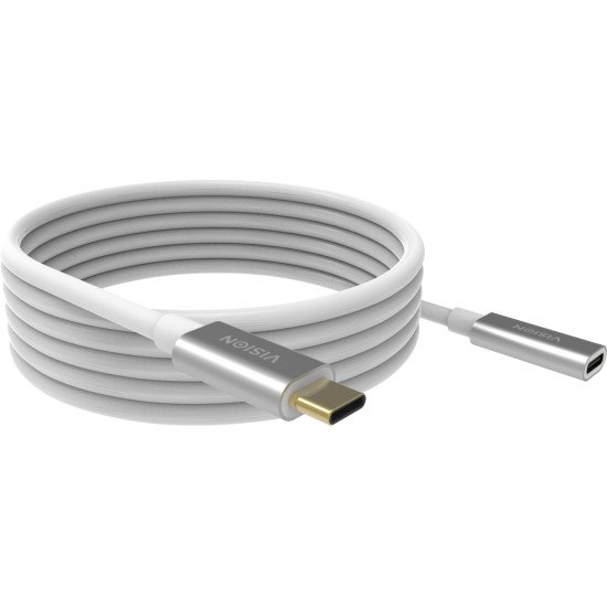 Vision TC 2MUSBCEXT câble USB 2 m 3.2 Gen 2 (3.1 Gen 2) USB C Blanc