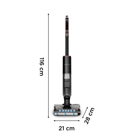 Rowenta X-Clean 7 GZ5736E0 aspirateur balai et balai électrique Aspirateur-balai 2 en 1 Batterie Sec&humide Sans sac Noir
