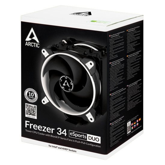ARCTIC Freezer 34 eSports DUO Refroidisseur Processeur 12 cm Noir, Blanc ARCTIC Freezer 34 eSports DUO Refroidisseur Processeur 12 cm Noir, Blanc