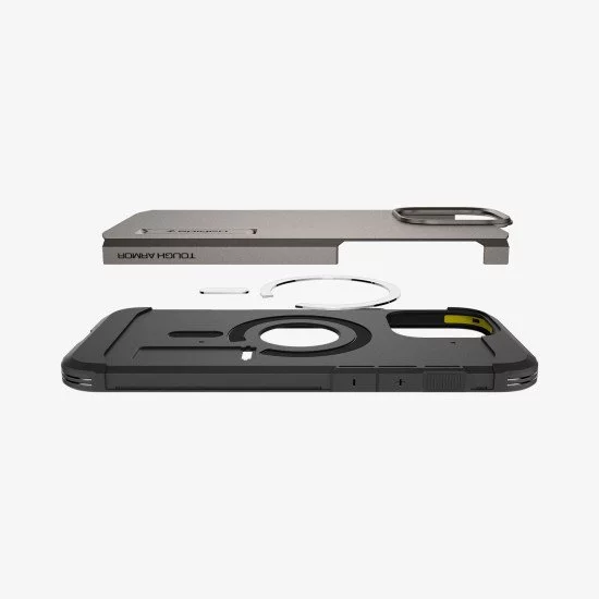Spigen Tough Armor AI (MagFit) coque de protection pour téléphones portables 16 cm (6.3") Housse Gris Spigen Tough Armor AI (MagFit) coque de protection pour téléphones portables 16 cm (6.3") Housse Gris