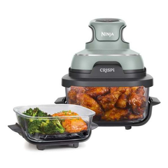 Ninja CRISPi Unique 3,8 L 1700 W Friteuse d'air chaud Vert, Gris, Transparent