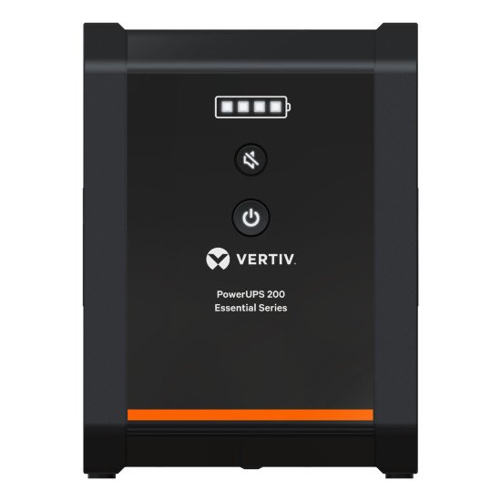 Vertiv PowerUPS 200 Essential PSA6E-1600IT-IEC, 1 600 VA/925 W, AVR, batteries remplaçables par l'utilisateur, batterie de secours, 6 prises IEC, garantie deux ans