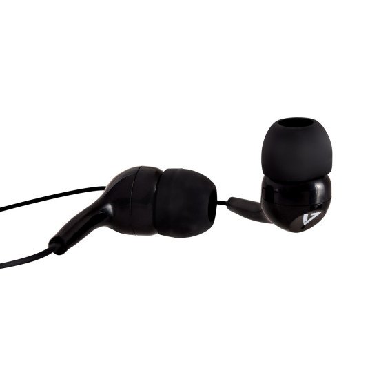 Casques et micros V7 HA105-3EB Casque et Micro Binaural écouteur Noir avec Fil, écouteur, Binaural, Intra-aural, 20-20000 Hz, Noir 