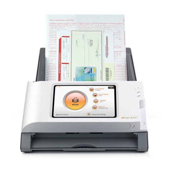 Plustek eScan A280 Essential Scanner ADF 600 x 600 DPI A4 Noir, Blanc