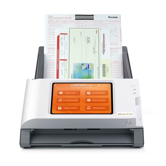 Plustek eScan A280 Enterprise Scanner ADF 600 x 600 DPI A4 Noir, Blanc