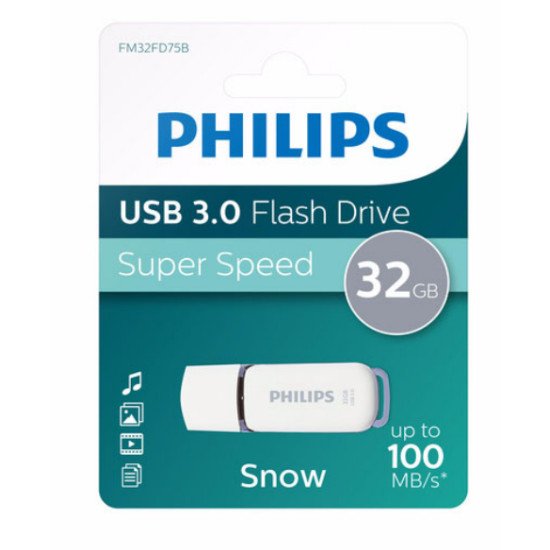 Philips FM32FD75B lecteur USB flash 32 Go USB Type-A 3.2 Gen 1 (3.1 Gen 1) Blanc