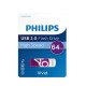 Philips FM64FD05B lecteur USB flash 64 Go USB Type-A 2.0 Violet, Blanc