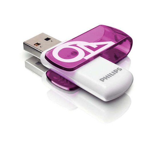 Philips FM64FD05B lecteur USB flash 64 Go USB Type-A 2.0 Violet, Blanc